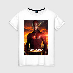 Футболка хлопковая женская The Flash, цвет: белый