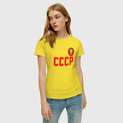 Футболка хлопковая женская СССР, цвет: желтый — фото 2