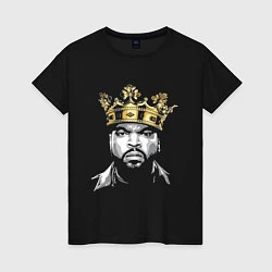 Футболка хлопковая женская Ice Cube King, цвет: черный
