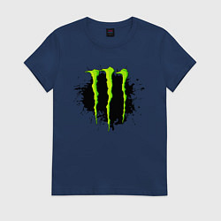 Футболка хлопковая женская MONSTER ENERGY, цвет: тёмно-синий