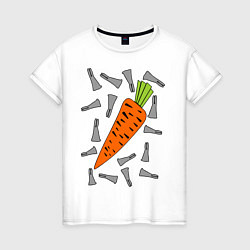 Женская футболка Морковка кролика