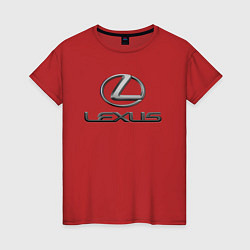 Футболка хлопковая женская LEXUS, цвет: красный