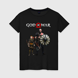 Футболка хлопковая женская GOD OF WAR, цвет: черный