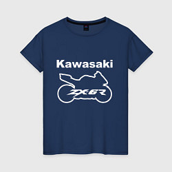 Футболка хлопковая женская KAWASAKI Z, цвет: тёмно-синий