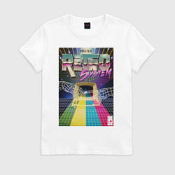 Футболка хлопковая женская Retro game, цвет: белый