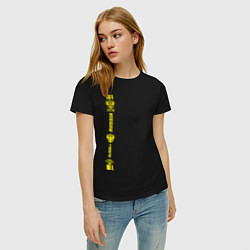 Футболка хлопковая женская Russia, цвет: черный — фото 2