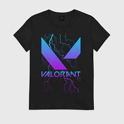 Футболка хлопковая женская VALORANT, цвет: черный