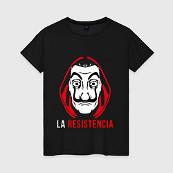 Футболка хлопковая женская La Resistenicia, цвет: черный