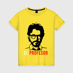 Футболка хлопковая женская El Profesor, цвет: желтый