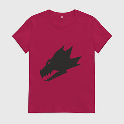 Футболка хлопковая женская Саламандры (Salamanders), цвет: маджента