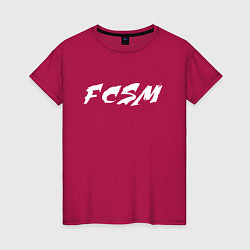 Футболка хлопковая женская FCSM, цвет: маджента