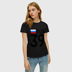Футболка хлопковая женская RUS 39, цвет: черный — фото 2