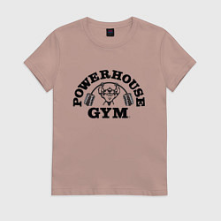 Футболка хлопковая женская GYM, цвет: пыльно-розовый
