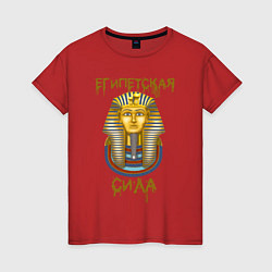 Футболка хлопковая женская Египетская Сила, цвет: красный