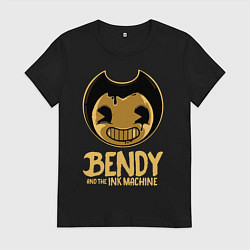Футболка хлопковая женская Bendy And The Ink Machine, цвет: черный