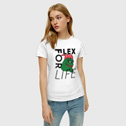 Футболка хлопковая женская FLEX FOR LIFE, цвет: белый — фото 2