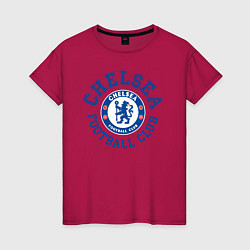 Футболка хлопковая женская Chelsea FC, цвет: маджента