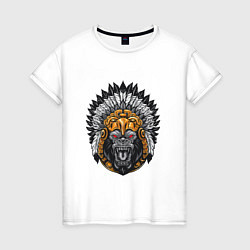 Женская футболка Шаман обезьян