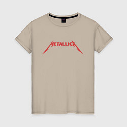Футболка хлопковая женская And Justice For All Metallica, цвет: миндальный