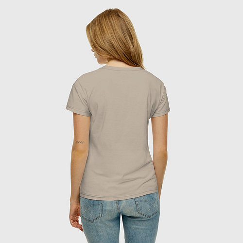 Женская футболка Рэм Re: Жизнь с нуля в альтернативном мире / Миндальный – фото 4