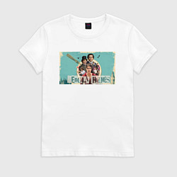 Футболка хлопковая женская Энола Холмс, цвет: белый