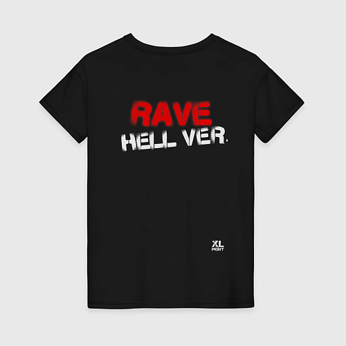 Женская футболка Rave Hell vertion / Черный – фото 2