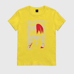 Футболка хлопковая женская Моя геройская академия, цвет: желтый