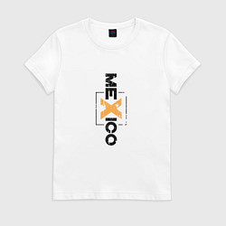 Футболка хлопковая женская Mexico, цвет: белый