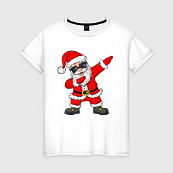 Футболка хлопковая женская Dabing Santa, цвет: белый