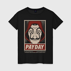 Футболка хлопковая женская Payday, цвет: черный