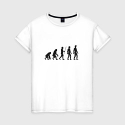 Женская футболка Эволюция Коронавирус - Черный