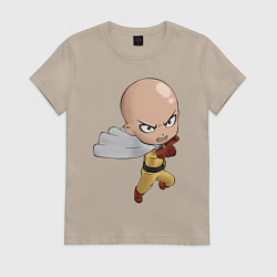 Футболка хлопковая женская One Punch Man, цвет: миндальный
