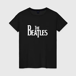 Футболка хлопковая женская The Beatles, цвет: черный