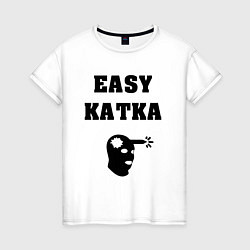Футболка хлопковая женская Counter-Strike Easy Katka, цвет: белый