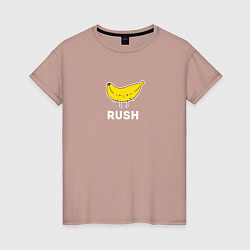 Футболка хлопковая женская RUSH BANANA, цвет: пыльно-розовый