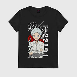 Футболка хлопковая женская Обещанный Неверленд, Норман, цвет: черный