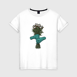 Женская футболка Цветы от зомби