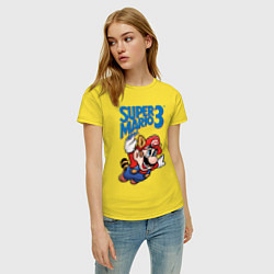 Футболка хлопковая женская Mario 3, цвет: желтый — фото 2