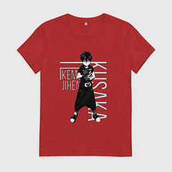 Футболка хлопковая женская Инцидент Кэмоно, цвет: красный