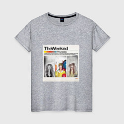 Футболка хлопковая женская Thursday The Weeknd, цвет: меланж