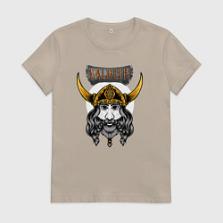 Футболка хлопковая женская Valheim, цвет: миндальный