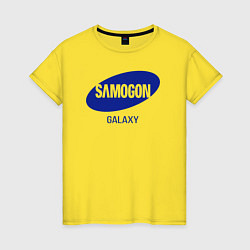 Футболка хлопковая женская Samogon galaxy, цвет: желтый