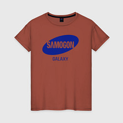 Футболка хлопковая женская Samogon galaxy, цвет: кирпичный