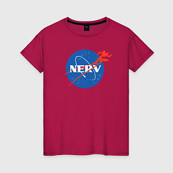 Футболка хлопковая женская Nerv, цвет: маджента