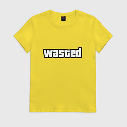 Футболка хлопковая женская WASTED, цвет: желтый