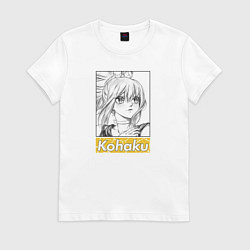 Футболка хлопковая женская Kohaku Dr Stone, цвет: белый