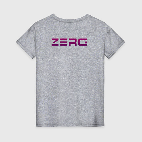 Женская футболка Zerg logo Purple / Меланж – фото 2