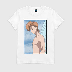 Футболка хлопковая женская Арлекин Кинг, цвет: белый