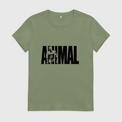 Футболка хлопковая женская ANIMAL ЭНИМАЛ, цвет: авокадо