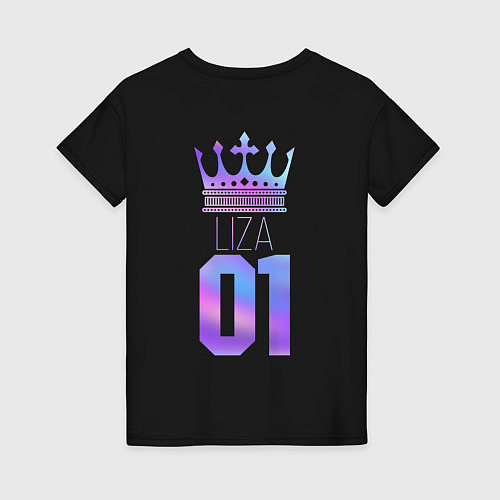 Женская футболка Liza 01 на спине / Черный – фото 2